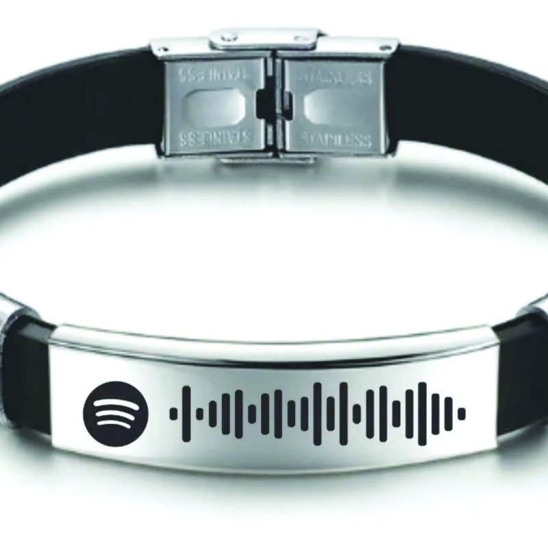 PULSEIRA PERSONALIZADA PRATA - SPOTIFY CODES
